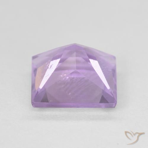 Amatista Violeta rosado medio natural de 2.25 ct, Cuadrado, VS