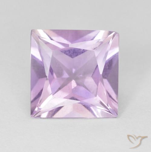 2.08ct Natural Violeta rosáceo claro Amatista, Cuadrado, VS