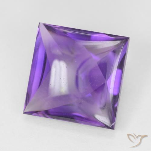 Amatista Medium Light-Violet natural de 4.10 ct, Cuadrado, Transparente