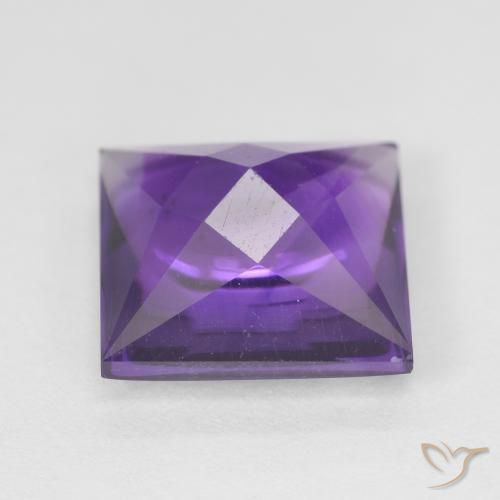 Amatista Medium Light-Violet natural de 4.10 ct, Cuadrado, Transparente