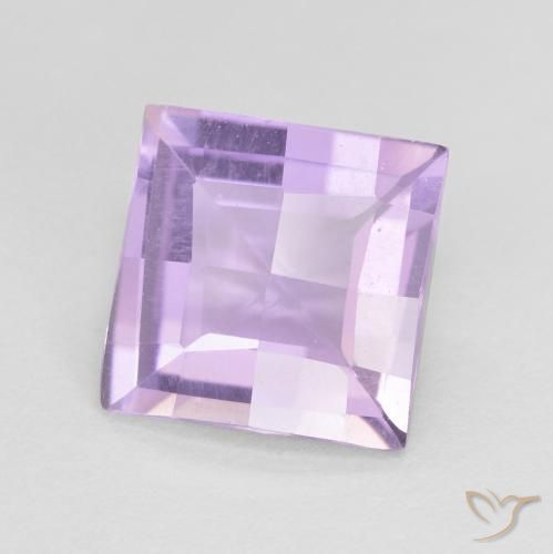Amatista Violeta iris natural de 1.54 ct, Cuadrado, VVS-VS