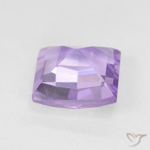 Amatista Violeta iris natural de 1.54 ct, Cuadrado, VVS-VS