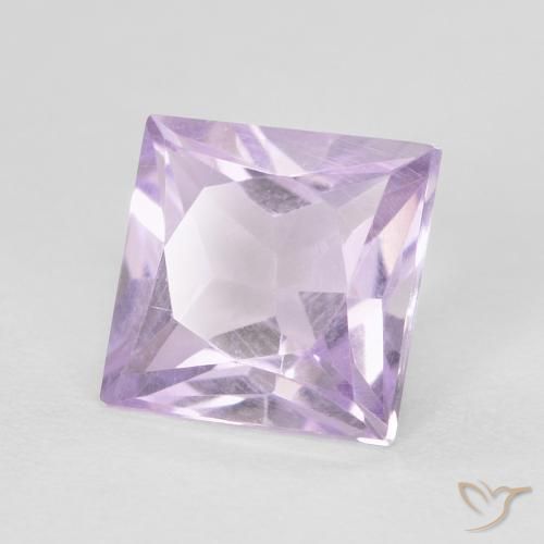Amatista Magenta claro natural de 0.93 ct, Cuadrado, VVS