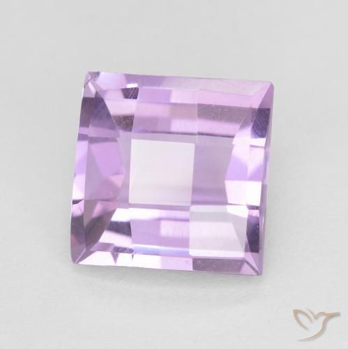 Amatista Violeta rosado natural de 2.41 ct, Cuadrado, VVS