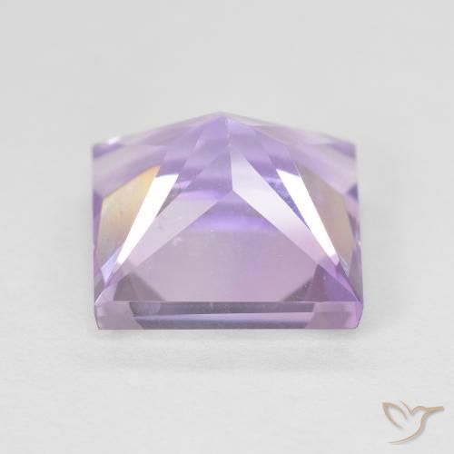 Amatista Violeta medio natural de 4.33 ct, Cuadrado, VVS