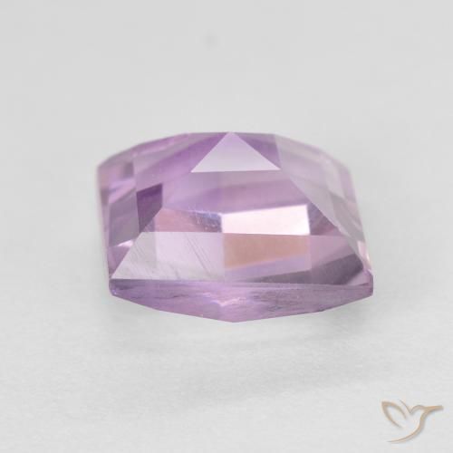 Amatista Violeta rosáceo claro natural de 1.71 ct, Cuadrado, VVS