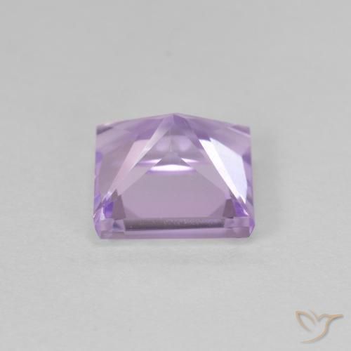 Amatista Violeta claro natural de 1.93 ct, Cuadrado, VS