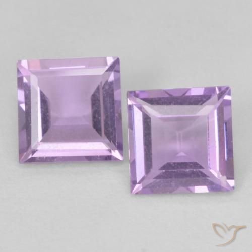 0.94ctw Natural Violeta rosáceo claro Amatista, Cuadrado, VVS