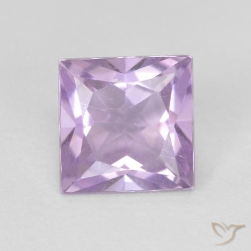 1.06ct Natural Violeta rosáceo claro Amatista, Cuadrado, VS