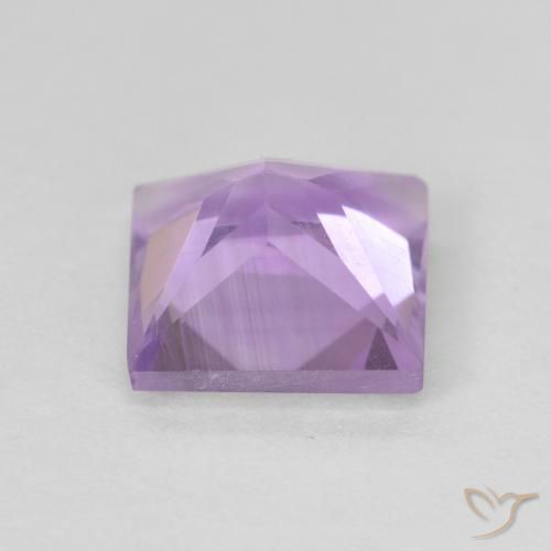 Amatista Violeta rosado medio natural de 2.32 ct, Cuadrado, VS