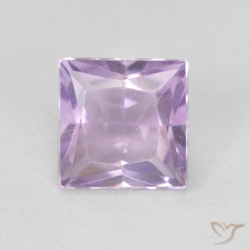 0.65ct Natural Violeta medio Amatista, Cuadrado, VS