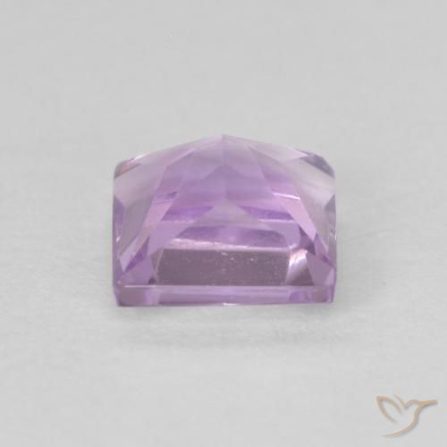 Amatista Violeta medio natural de 0.65 ct, Cuadrado, VS