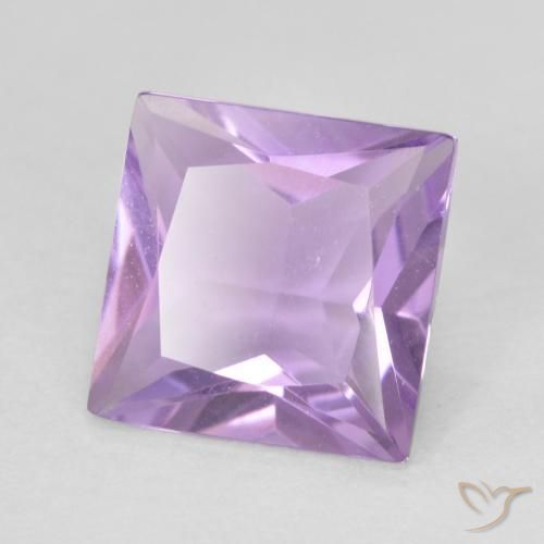 Amatista Violeta iris natural de 1.20 ct, Cuadrado, VS