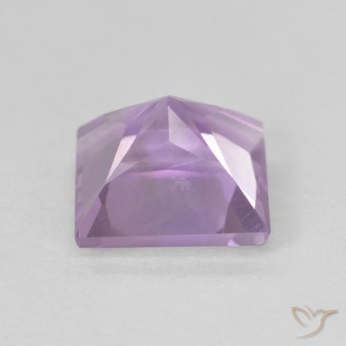 Amatista Violeta claro natural de 1.97 ct, Cuadrado, VS