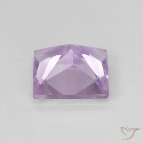 Amatista Violeta claro natural de 2.03 ct, Cuadrado, VS