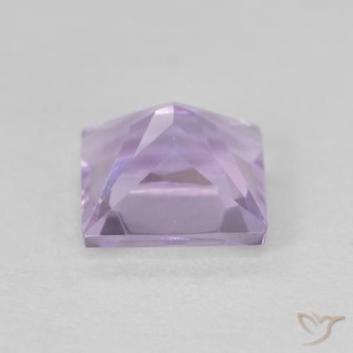 Amatista Violeta claro natural de 0.66 ct, Cuadrado, VVS-VS