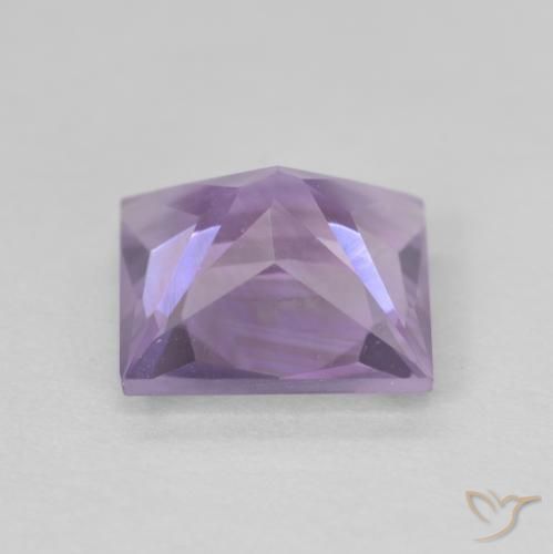 Amatista Violeta rosado medio natural de 2.09 ct, Cuadrado, VVS-VS