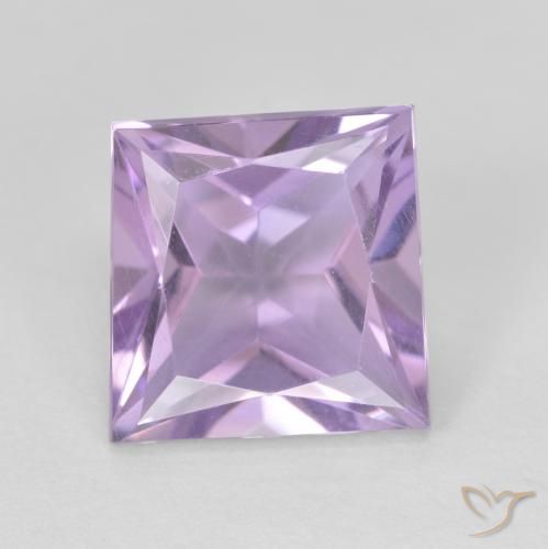 3.09ct Natural Violeta claro Amatista, Cuadrado, VVS