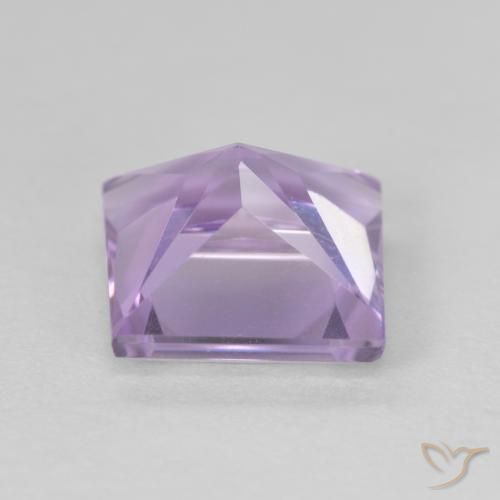 Amatista Violeta claro natural de 3.09 ct, Cuadrado, VVS