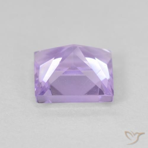 Amatista Violeta claro natural de 0.97 ct, Cuadrado, VVS