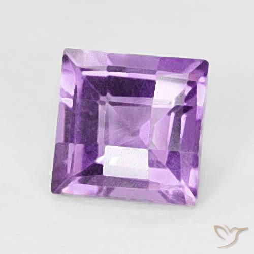 Amatista Violeta rosado natural de 1.75 ct, Cuadrado, VVS-VS