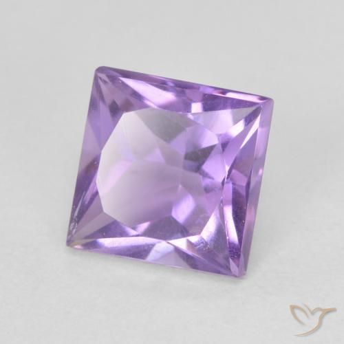 Amatista Violeta rosado natural de 1.13 ct, Cuadrado, VVS-VS