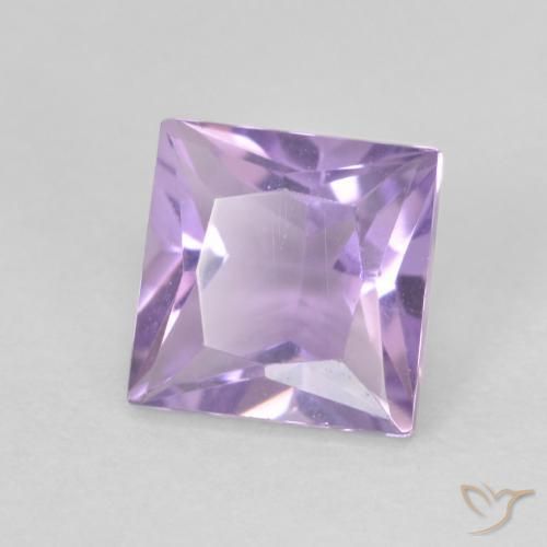 Amatista Violeta rosado natural de 1.05 ct, Cuadrado, VVS-VS