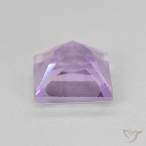 Amatista Violeta claro natural de 1.11 ct, Cuadrado, VVS-VS