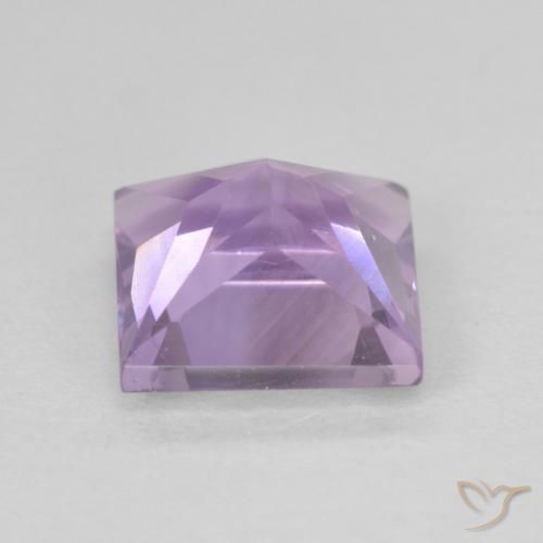 Amatista Violeta rosado medio natural de 2.29 ct, Cuadrado, VVS-VS