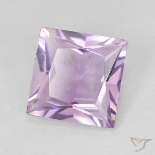Amatista Violeta claro natural de 2.01 ct, Cuadrado, VVS-VS