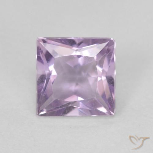 0.62ct Natural Violeta claro Amatista, Cuadrado, VVS