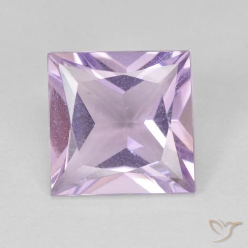 Amatista violeta claro natural de 2,82 ct, cuadrado, VVS-VS