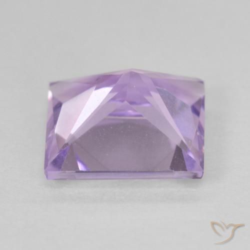 Amatista violeta claro natural de 2,82 ct, cuadrado, VVS-VS