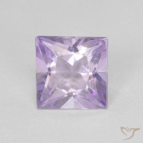0.79ct Natural Violeta claro Amatista, Cuadrado, VVS-VS