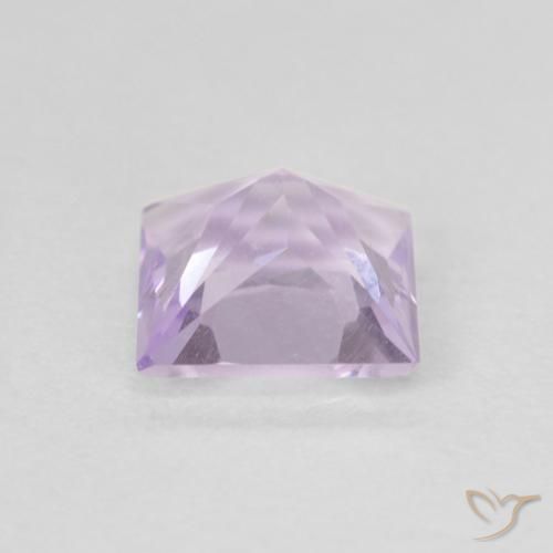 Amatista Violeta claro natural de 0.79 ct, Cuadrado, VVS-VS