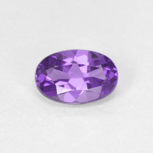 Amatista Violeta oscuro natural de 0.44 ct, Corte Óvalo, VVS-VS