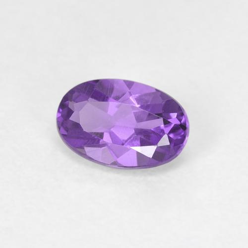 Amatista Violeta oscuro natural de 0.44 ct, Corte Óvalo, VVS-VS