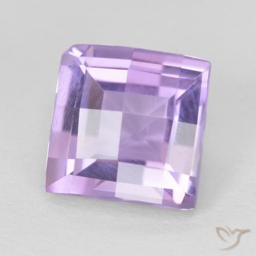 Amatista Violeta rosado natural de 1.44 ct, Cuadrado, VVS-VS