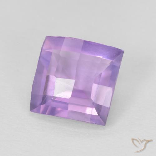 Amatista Violeta rosado natural de 1.23 ct, Cuadrado, VVS-VS