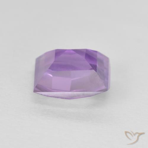 Amatista Violeta rosado natural de 1.23 ct, Cuadrado, VVS-VS