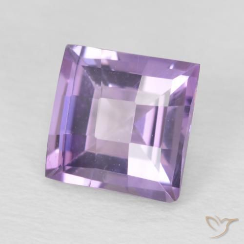 Amatista Violeta iris intenso natural de 1.73 ct, Cuadrado, VVS-VS