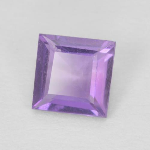Amatista Violeta rosado natural de 0.37 ct, Cuadrado, VVS-VS
