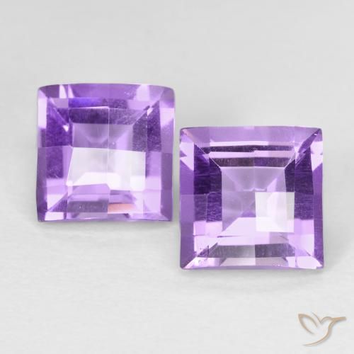 3.56ctw Natural Violeta medio Amatista, Cuadrado, VVS-VS