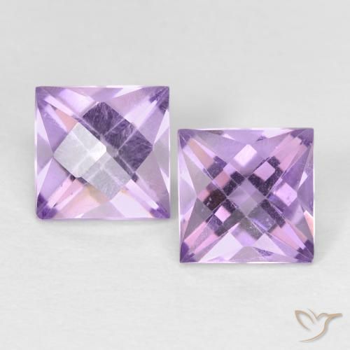 2.48ctw Natural Violeta rosado Amatista, Cuadrado, VVS-VS