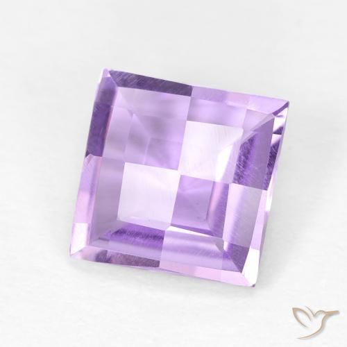 Amatista Violeta medio natural de 1.42 ct, Cuadrado, SI