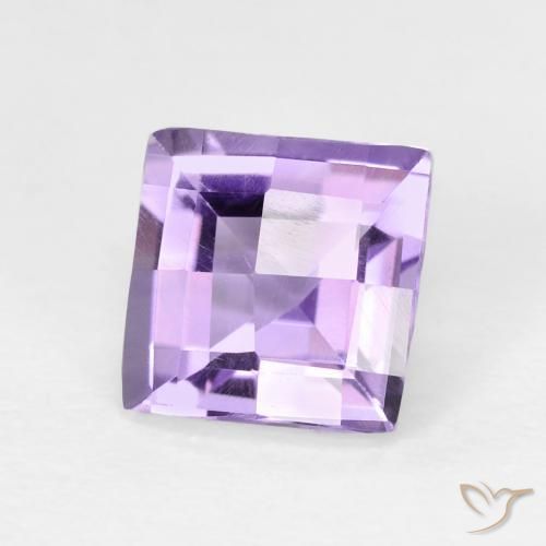 Amatista Violeta medio natural de 1.66 ct, Cuadrado, VVS