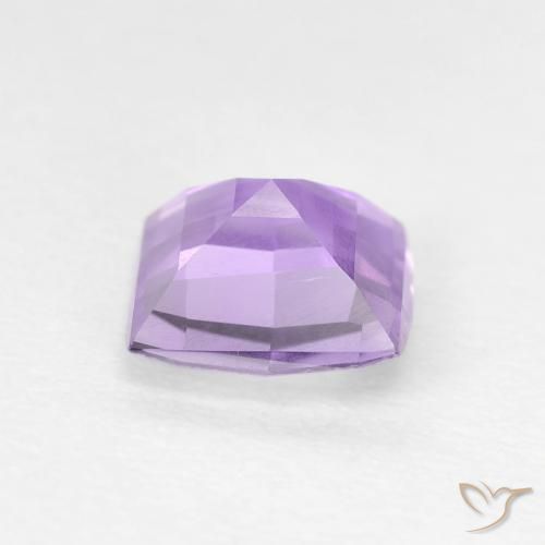 Amatista Violeta rosado claro natural de 1.08 ct, Cuadrado, VVS-VS