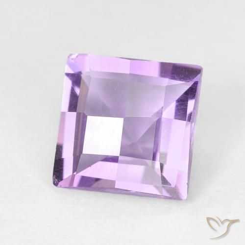 Amatista Violeta medio natural de 1.42 ct, Cuadrado, VVS-VS