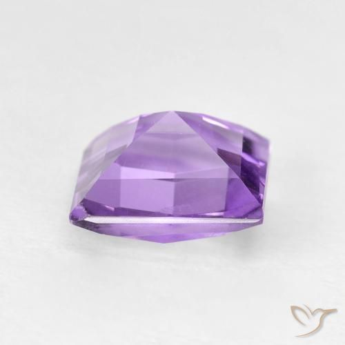 Amatista Violeta medio natural de 1.42 ct, Cuadrado, VVS-VS