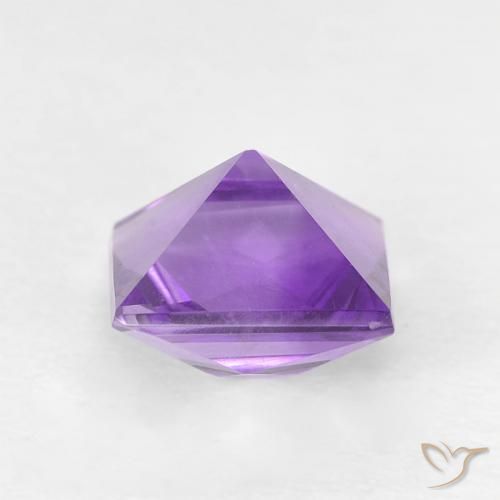 Amatista Violeta medio natural de 1.03 ct, Cuadrado, VVS-VS